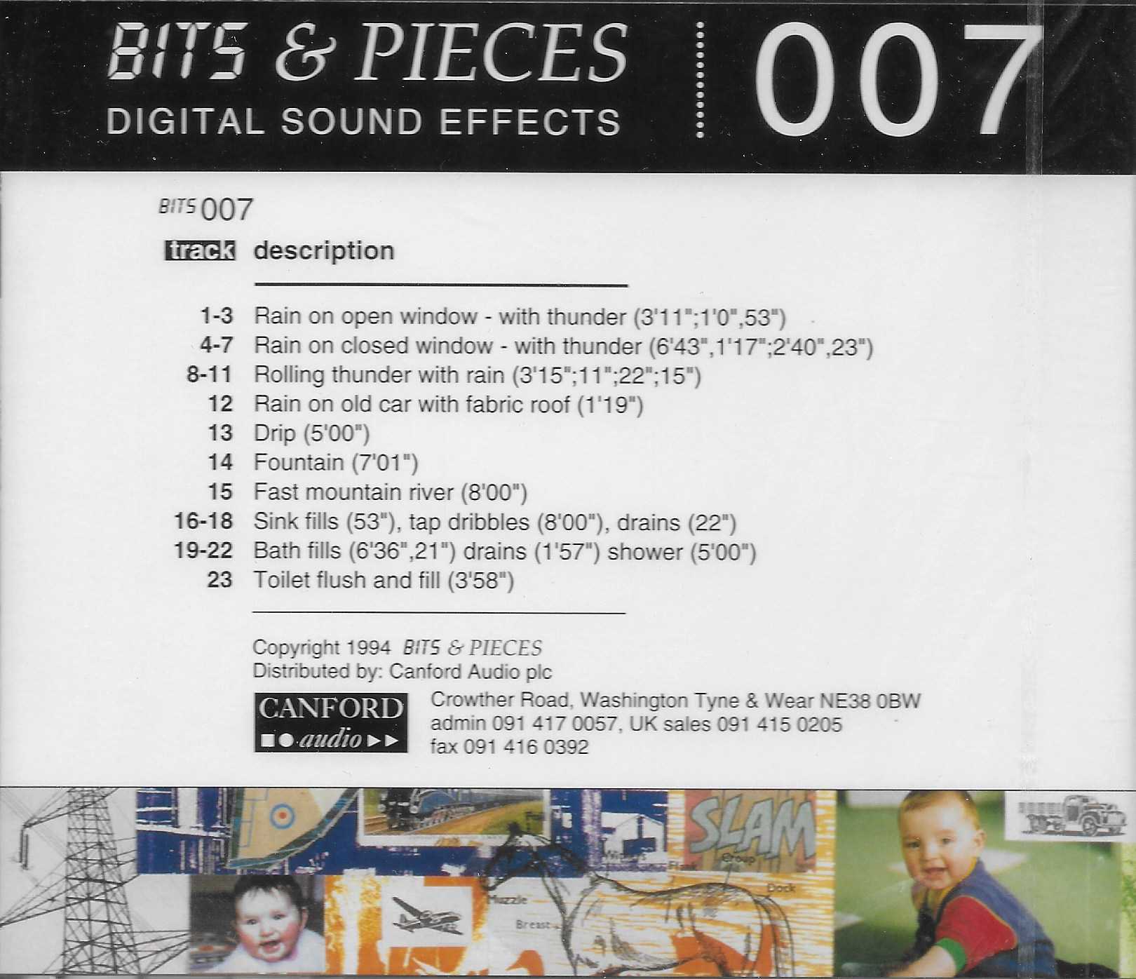 Picture of BITS 007 Bits & pieces digital sound effects 007 by artist Various from ITV, Channel 4 and Channel 5 library